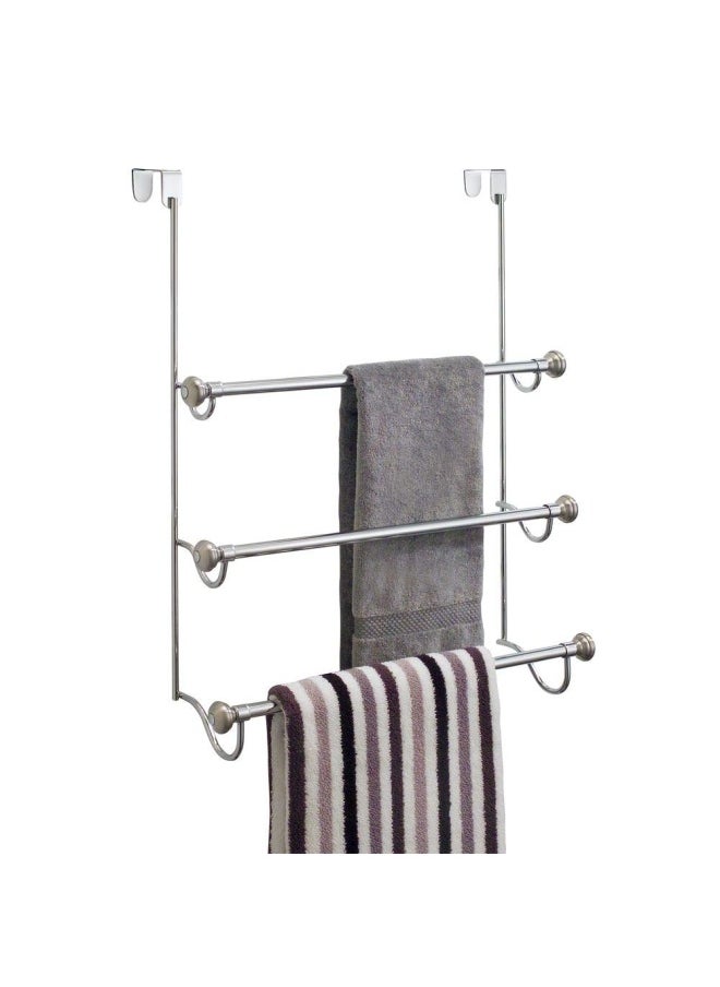 InterDesign - Idesign York Over The Shower Door Towel Rack For Bathroom  1.5  X 7  X 22.8   Chrome Brushed 79150 - Image 1