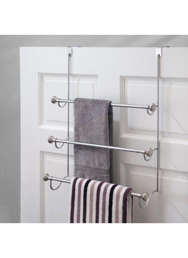 InterDesign - Idesign York Over The Shower Door Towel Rack For Bathroom  1.5  X 7  X 22.8   Chrome Brushed 79150 - Image 1