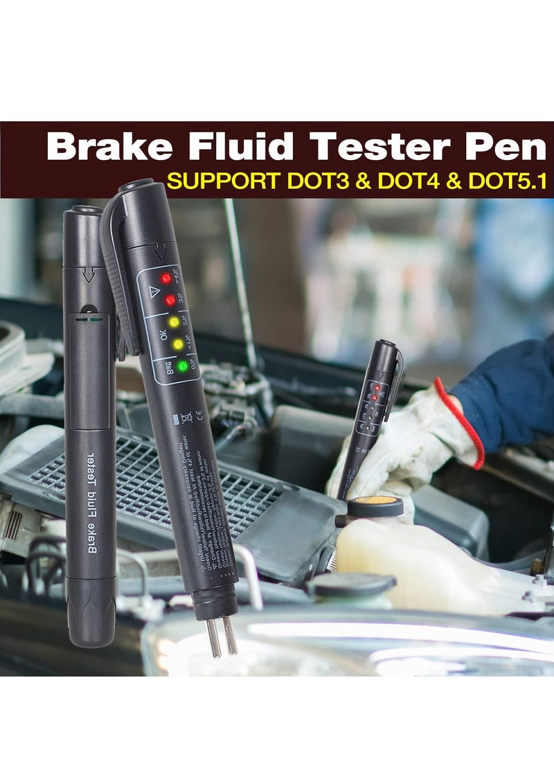 KINGBOLEN Brake Fluid Tester with 5 LED Indicators,DOT 3 DOT 4 DOT 5.1 Brake Fluid Liquid Tester Pen