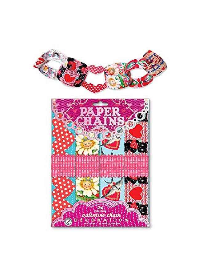 eeboo Valentine Paper Chain 120 Links - Image 2