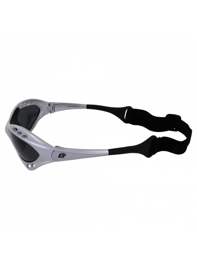 Silver Skateboards Silver Polarized Sunglasses Floating Water Jet Ski Goggles Sport Designed for the demands regularly encountered while Kite Boarding, Surfer, Kayak, Jetskiing, other water sports. - Image 2