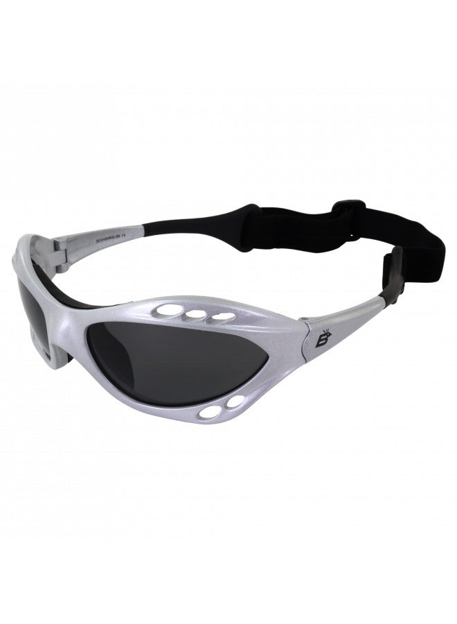 Silver Skateboards Silver Polarized Sunglasses Floating Water Jet Ski Goggles Sport Designed for the demands regularly encountered while Kite Boarding, Surfer, Kayak, Jetskiing, other water sports. - Image 1