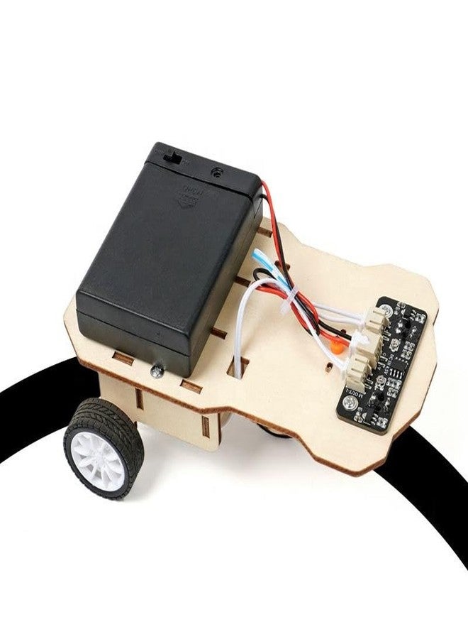 كيت 4 كيوريس مجموعة سيارة روبوت تتبع الخطوط Kit4Curious® DIY - روبوت تتبع تعليمي STEM مزود بتقنية استشعار، مركبة تتبع ذكية ذاتية القيادة، مجموعة مشاريع روبوتات علمية وهندسية للأطفال والطلاب - Image 1