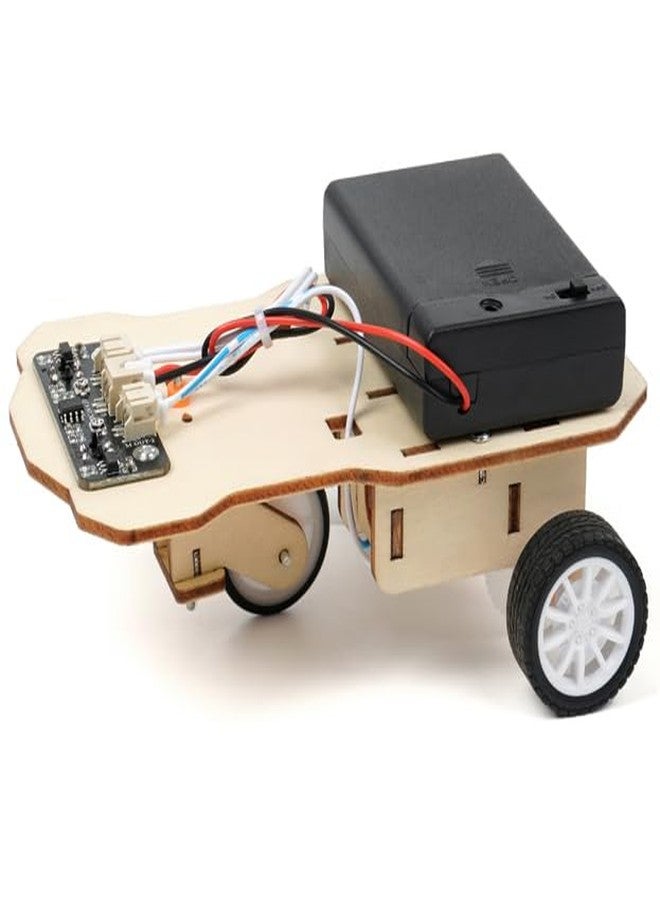 كيت 4 كيوريس مجموعة سيارة روبوت تتبع الخطوط Kit4Curious® DIY - روبوت تتبع تعليمي STEM مزود بتقنية استشعار، مركبة تتبع ذكية ذاتية القيادة، مجموعة مشاريع روبوتات علمية وهندسية للأطفال والطلاب - Image 4