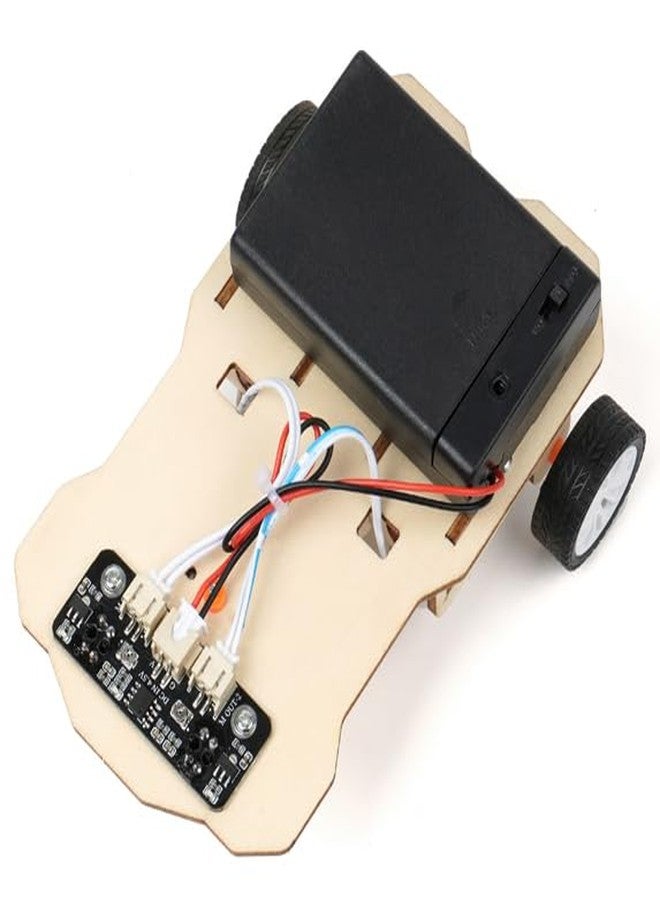 كيت 4 كيوريس مجموعة سيارة روبوت تتبع الخطوط Kit4Curious® DIY - روبوت تتبع تعليمي STEM مزود بتقنية استشعار، مركبة تتبع ذكية ذاتية القيادة، مجموعة مشاريع روبوتات علمية وهندسية للأطفال والطلاب - Image 5