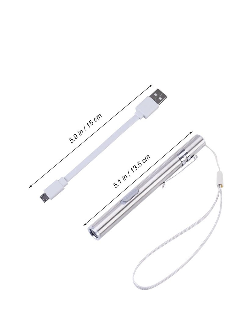 Najwa Pen Medical Light Pen Light USB Rechargeable LED Flashlight Stainless Steel Flashlight for Doctors Students Doctors Doctors  - Image 2