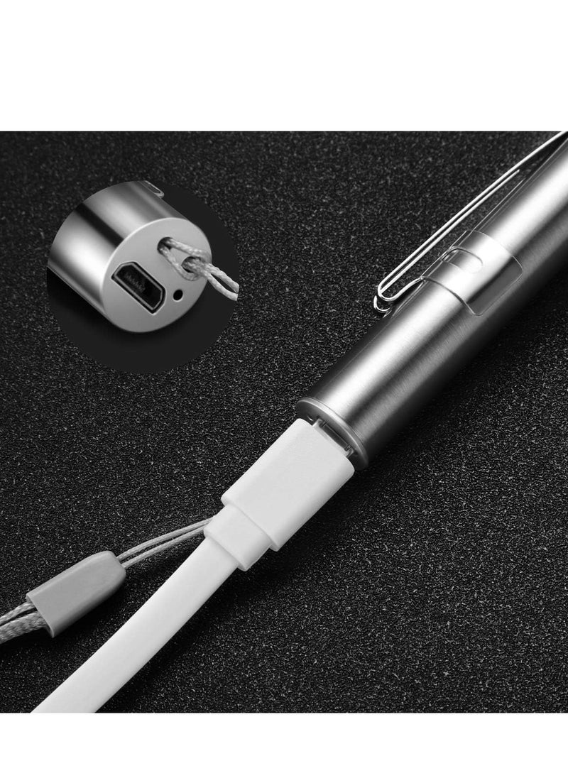 Najwa Pen Medical Light Pen Light USB Rechargeable LED Flashlight Stainless Steel Flashlight for Doctors Students Doctors Doctors  - Image 3