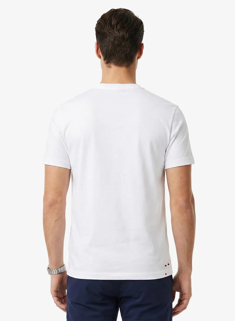 LACOSTE Regular Fit Printed Cotton T-Shirt