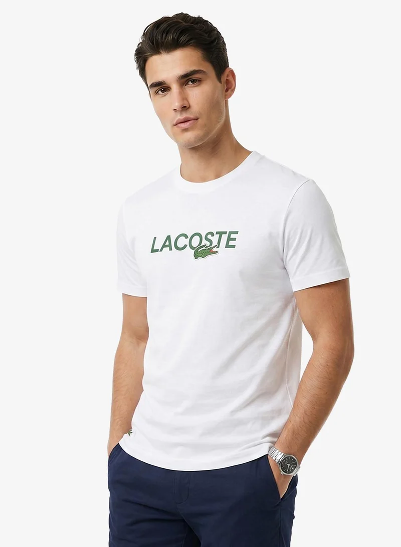 LACOSTE Regular Fit Printed Cotton T-Shirt