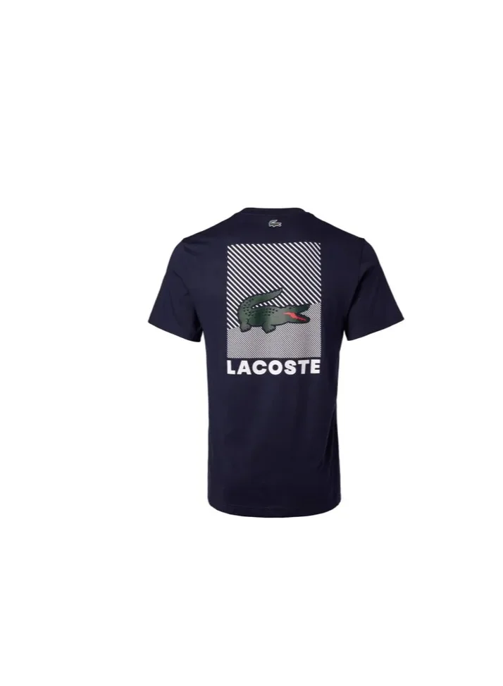 LACOSTE Regular Fit Printed Cotton T-Shirt