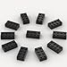 YUJHITP 500 Piece Black Bricks Bulk 2x4 Building Bricks Flat Compatible With Lego Parts and Pieces Color Black - Image 2