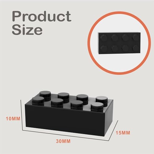 YUJHITP 500 Piece Black Bricks Bulk 2x4 Building Bricks Flat Compatible With Lego Parts and Pieces Color Black - Image 5
