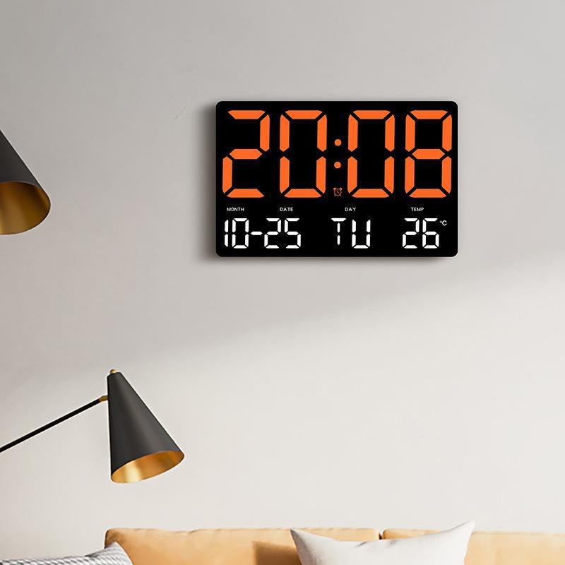 Large Screen Clock Simple Style Living Room Wall Clock Hanging Dual-Purpose Clock Multifunctional Alarm Clock 0717 - Image 3