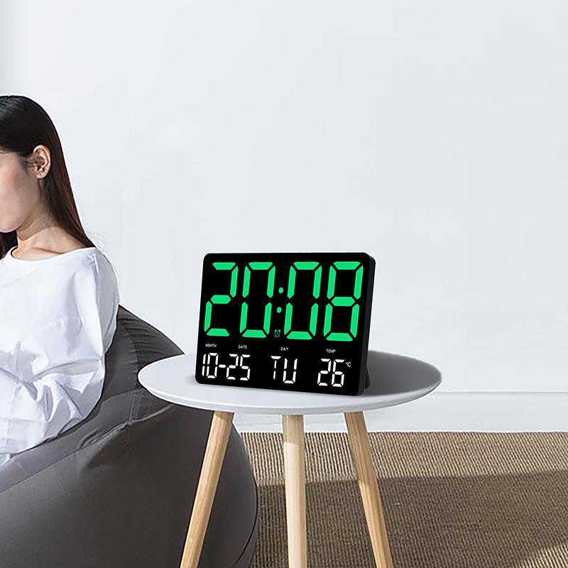 Large Screen Clock Simple Style Living Room Wall Clock Hanging Dual-Purpose Clock Multifunctional Alarm Clock 0717 - Image 4