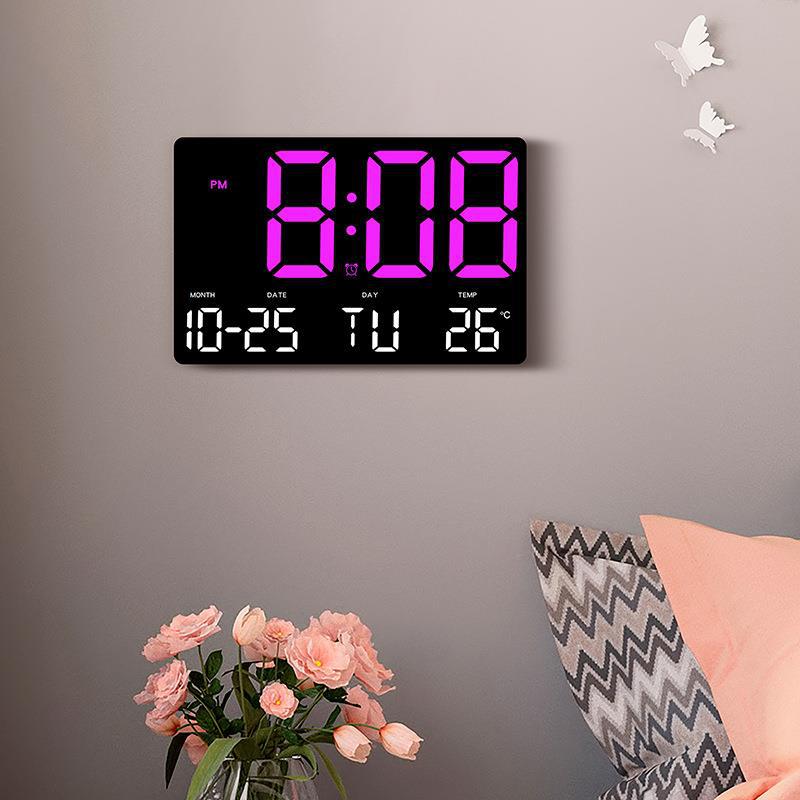 Large Screen Clock Simple Style Living Room Wall Clock Hanging Dual-Purpose Clock Multifunctional Alarm Clock 0717 - Image 5