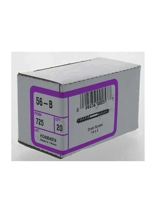 Hillman Zinc Dowel Screw (1/4" x 2"), 725 - Image 3