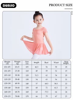 DUNISO Girls Pink Ballet Dresses Leotards with Skirt Dance Dress Ballerina Tutu Outfit Cotton Dress Ballet Skirt Mini Skirt Princess Dresses Dance Wear Clothes for Little Girl  - Image 2