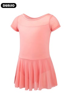 DUNISO Girls Pink Ballet Dresses Leotards with Skirt Dance Dress Ballerina Tutu Outfit Cotton Dress Ballet Skirt Mini Skirt Princess Dresses Dance Wear Clothes for Little Girl  - Image 4
