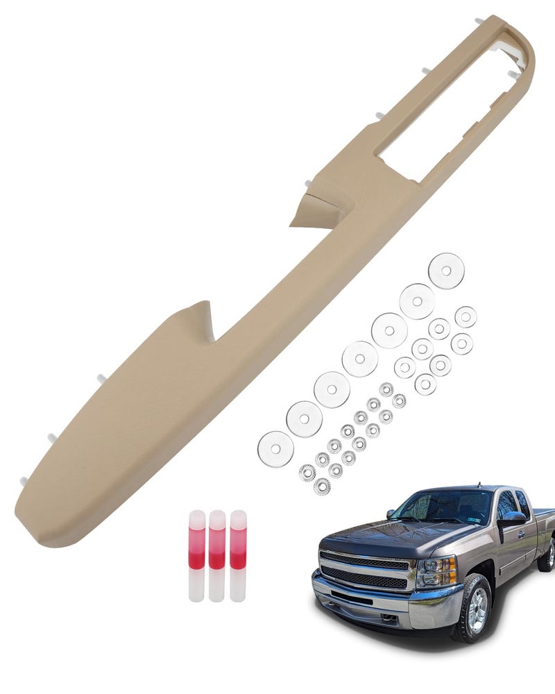Gledewen Front Driver Armrest Repair Kit, Compatible with 2010-2014 Chevy Silverado Suburban Tahoe Avalanche, GMC Yukon Sierra 1500 2500 3500, with Door Release Handle Above Armrest (27 inch), OE# 926740 (Tan) - Image 1