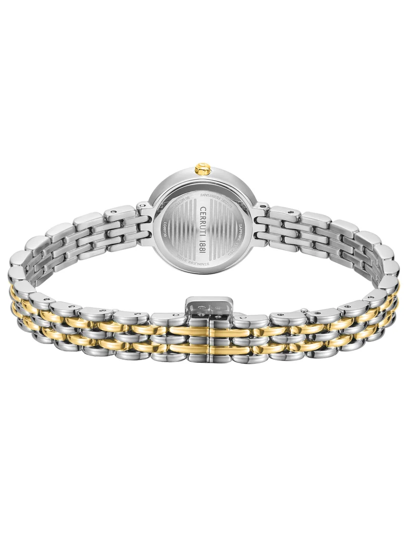 شيروتي 1881 Women's Cerruti 1881 Matera Analog Women's Watch - White Mother of Pearl Dial, Two-Tone Bracelet