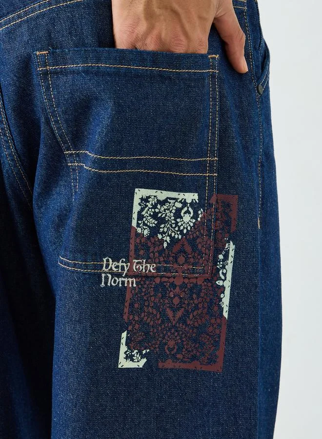 Styli  Men Mid-Rise Carpenter Baggy Jeans for Men | Best Price UAE