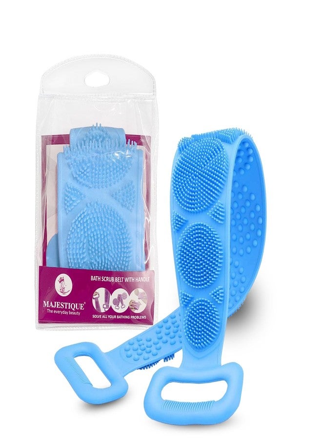 Majestique Silicone Body Back Scrubber Belt - BPA-Free, Skin-Friendly Exfoliating Bath Brush for Men, Women & Kids - Deep Cleansing & Dead Skin Removal (Pack of 1) - Image 1