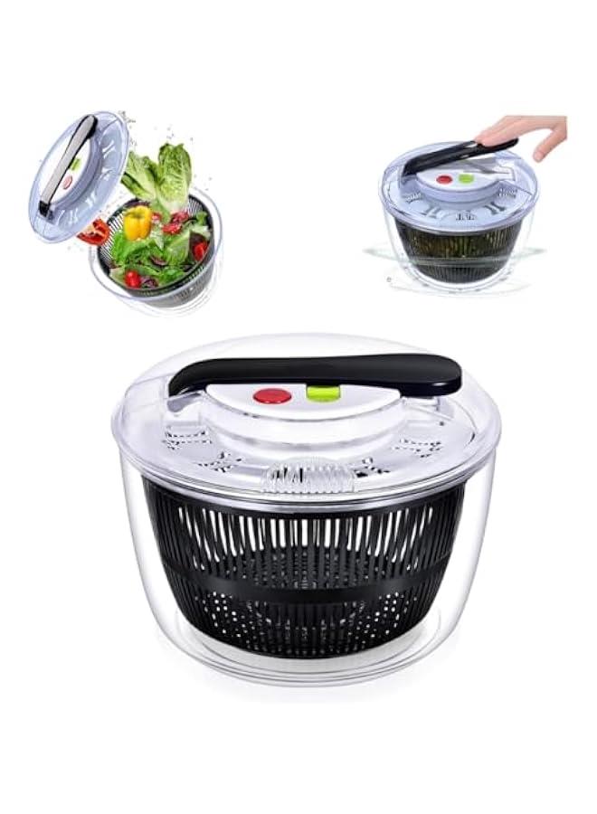 TRASSLE 5L Salad Spinner,Multifunction Vegetable Spinner Dryer,Detachable Lettuce Dryer and Vegetable Washer Spinner Dryer, For Salad Greens, Lettuce, Fruits and Vegetables,BPA-Free - Image 1