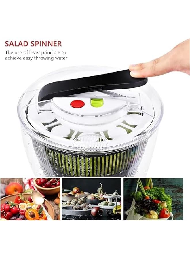 TRASSLE 5L Salad Spinner,Multifunction Vegetable Spinner Dryer,Detachable Lettuce Dryer and Vegetable Washer Spinner Dryer, For Salad Greens, Lettuce, Fruits and Vegetables,BPA-Free - Image 2