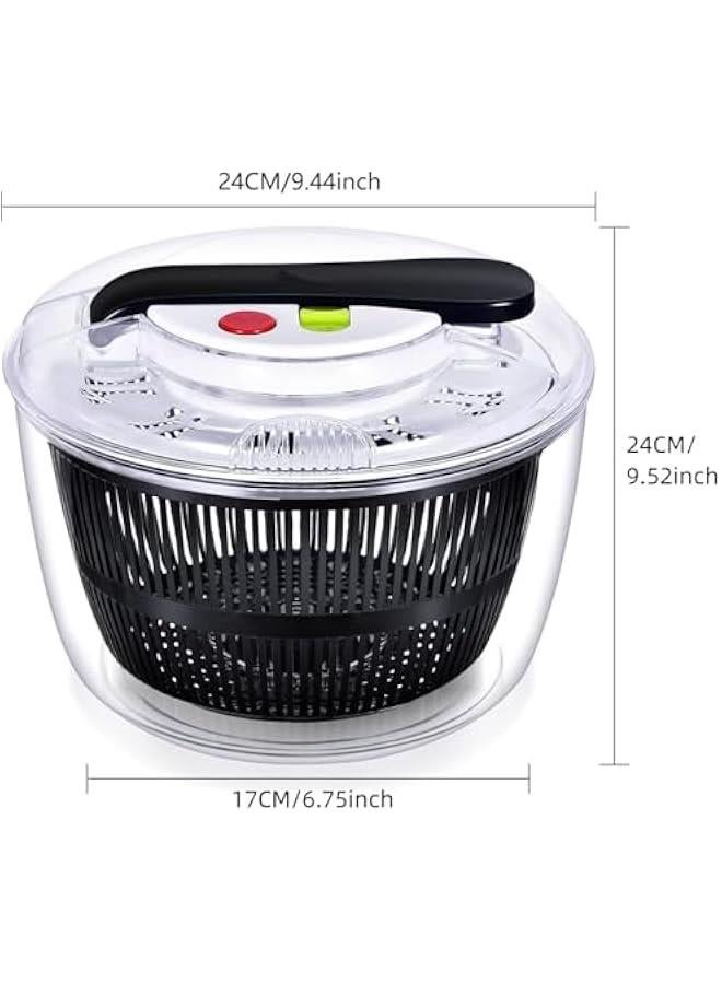 TRASSLE 5L Salad Spinner,Multifunction Vegetable Spinner Dryer,Detachable Lettuce Dryer and Vegetable Washer Spinner Dryer, For Salad Greens, Lettuce, Fruits and Vegetables,BPA-Free - Image 3
