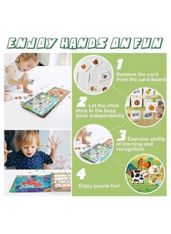 Y&D Early Children Educational Book for Toddlers, Soft Activity Puzzle Toy, Animal Version Sticker Busy For Kids,Travel Toys, Montessori Toys 1-5 Year Old  - Image 3