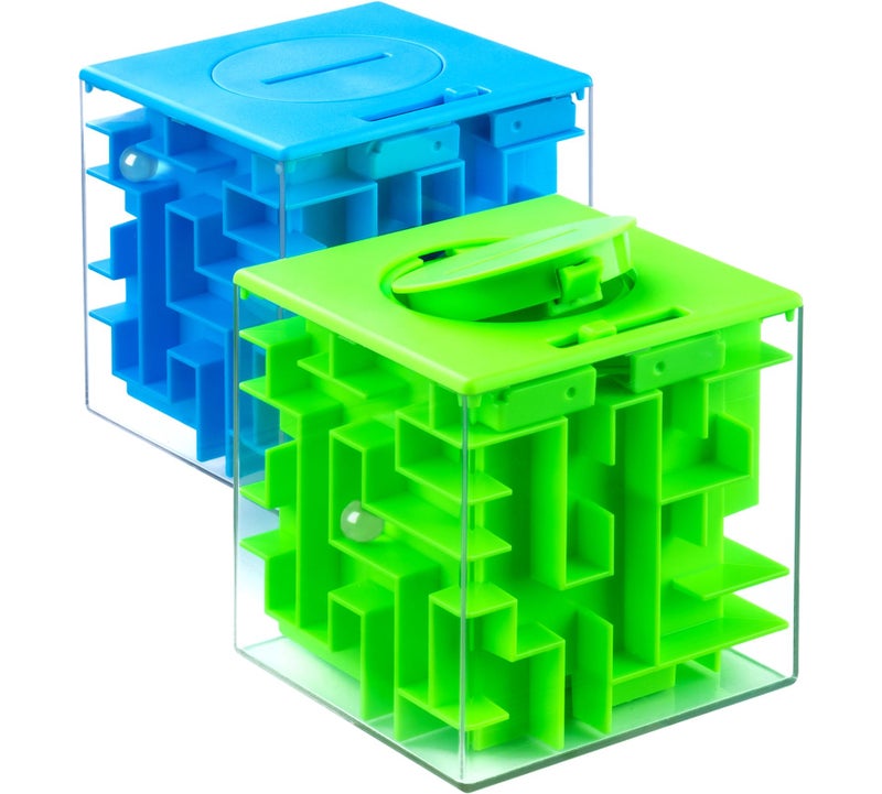 Money maze puzzle box, 2 units, makes cash gift more fun, challenging money maze and brain puzzles for kids and adults. - Image 1
