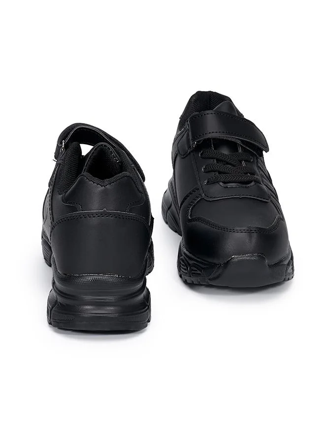 babyqlo Black Velcro Sports School Shoes for Kids