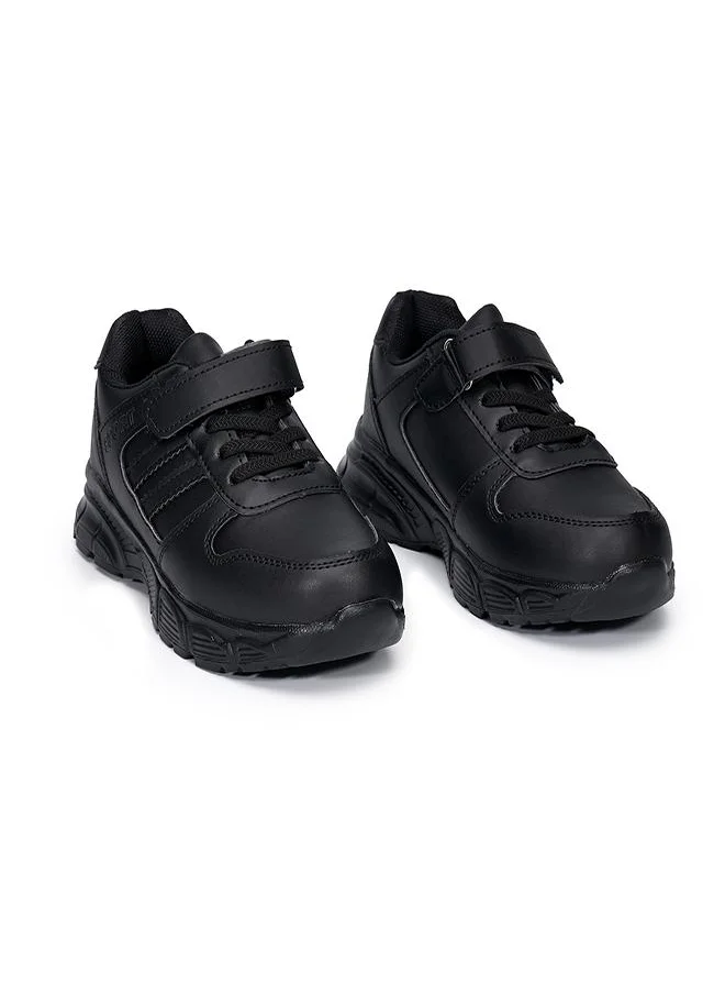 babyqlo Black Velcro Sports School Shoes for Kids