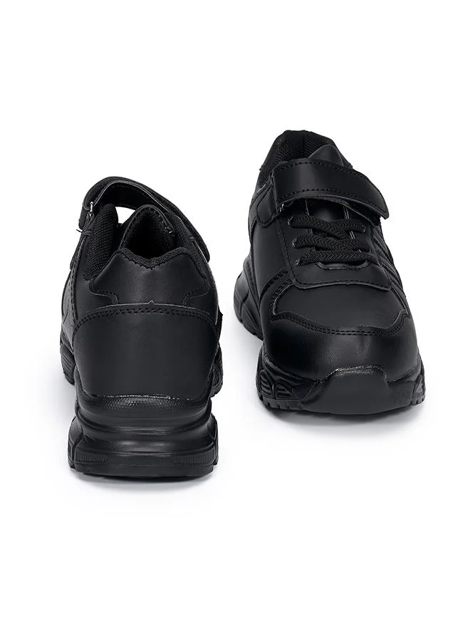 babyqlo Black Velcro Sports School Shoes for Kids