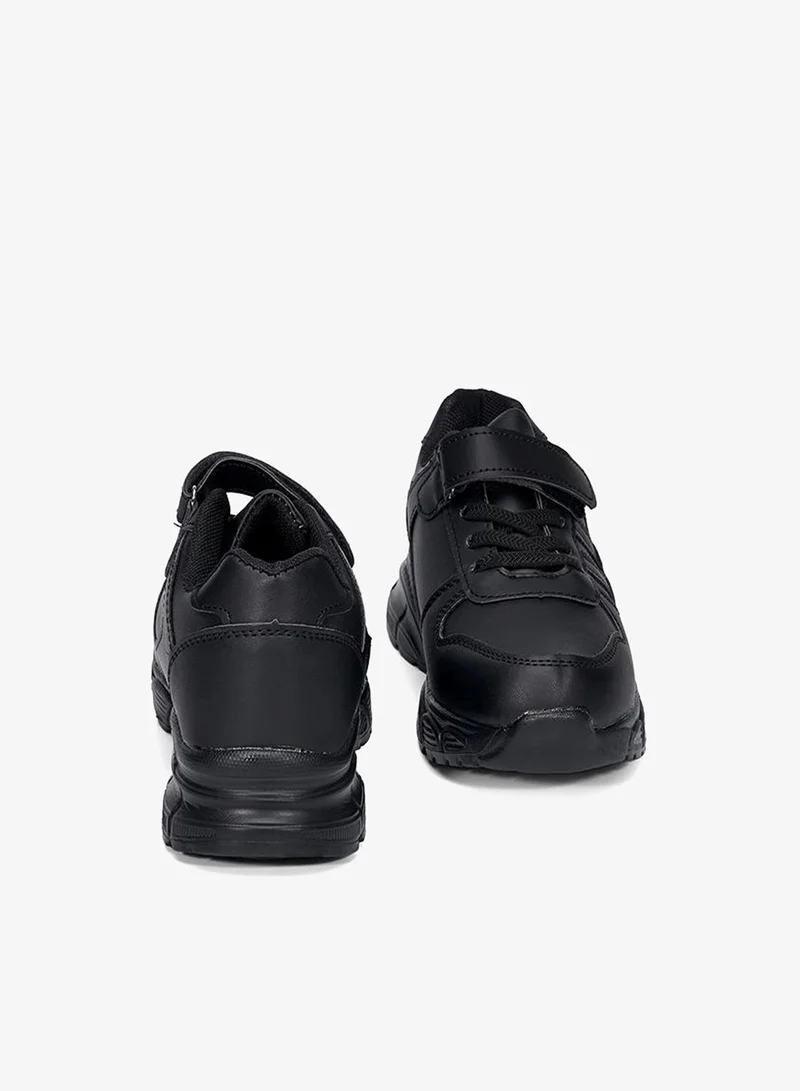 babyqlo Black Velcro Sports School Shoes for Kids