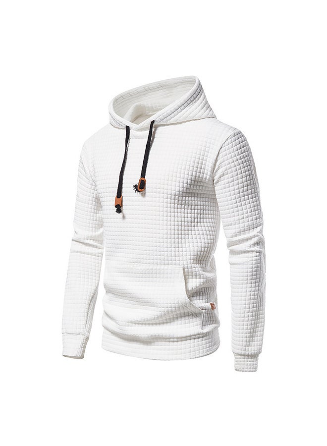 Solid Color Hoodies For Men, Warm Hoodie With Kangaroo Pocket, Comfy Loose Trendy Hooded Pullover, Mens Clothing For Autumn Winter