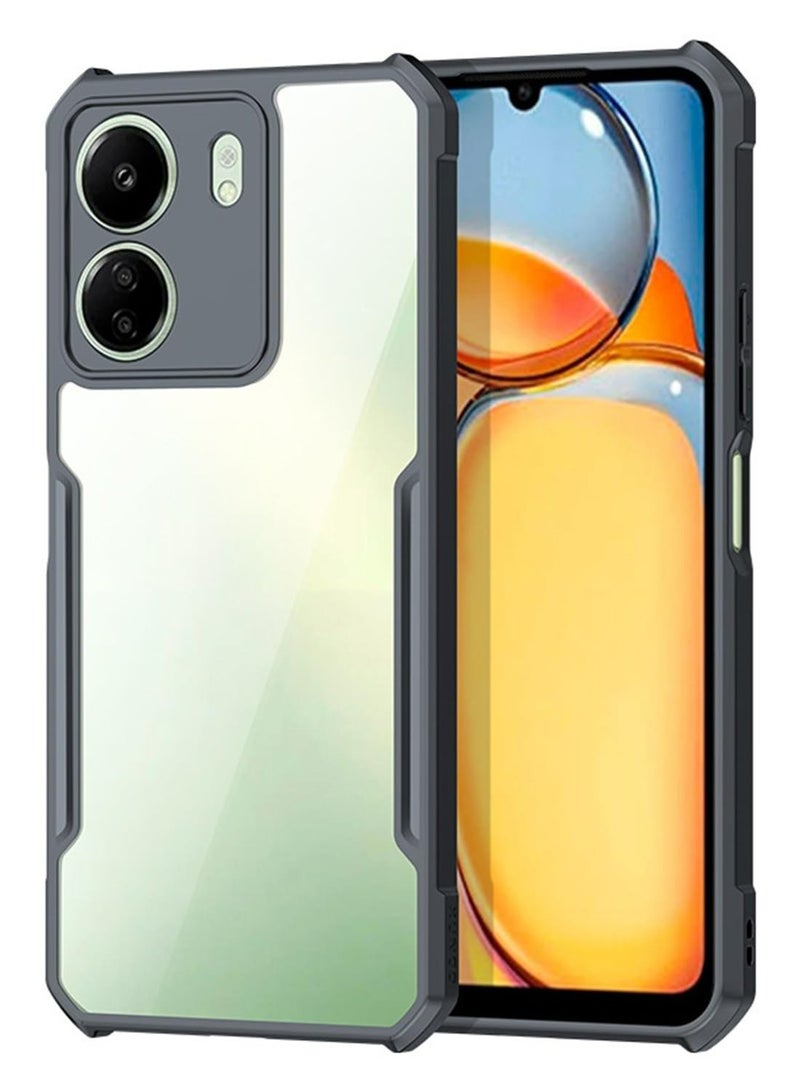 Xiaomi Redmi 13C 4G / POCO C65 4G Case Cover, Ultra-Thin Lightweight Cover Soft TPU Bumper + Acrylic Clear Back Mobile Phone Case Cover - Image 1