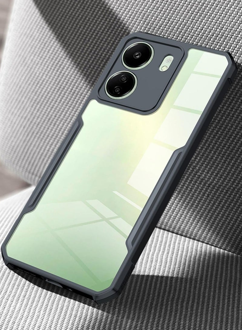 Xiaomi Redmi 13C 4G / POCO C65 4G Case Cover, Ultra-Thin Lightweight Cover Soft TPU Bumper + Acrylic Clear Back Mobile Phone Case Cover - Image 2