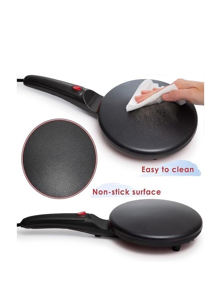 Generic Electric Crepe Maker Non-Stick Pancake Maker, Portable With Whisk and Bowl, Dosa Maker  - Image 3