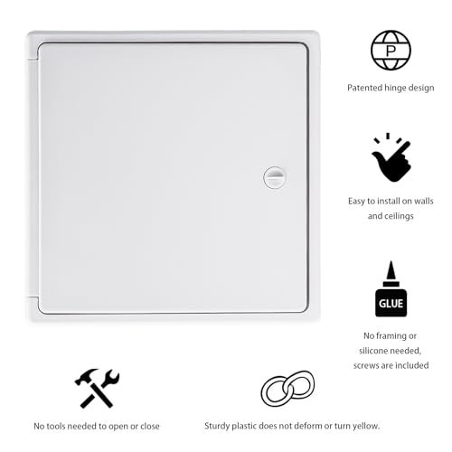 EASY-EXS Access Panel 6x6 with Door (Max Service Opening 4.3x4.3) Plastic White (Small 6" x6'') - Image 4