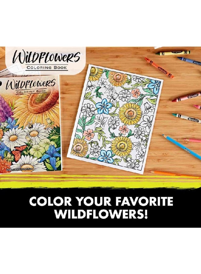 كرايولا كتاب تلوين الزهور البرية يحتوي على 40 صفحة، متعدد الألوان، بأبعاد تقريبية 25.4 × 21.59 × 0.63 سم CRA0411350000 - Image 5