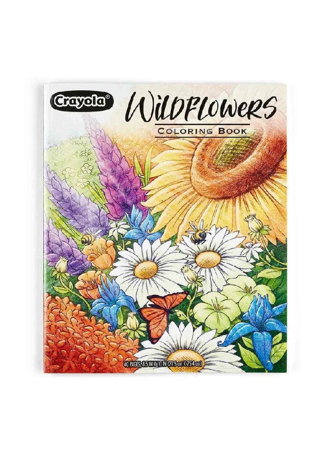 كرايولا كتاب تلوين الزهور البرية يحتوي على 40 صفحة، متعدد الألوان، بأبعاد تقريبية 25.4 × 21.59 × 0.63 سم CRA0411350000 - Image 1