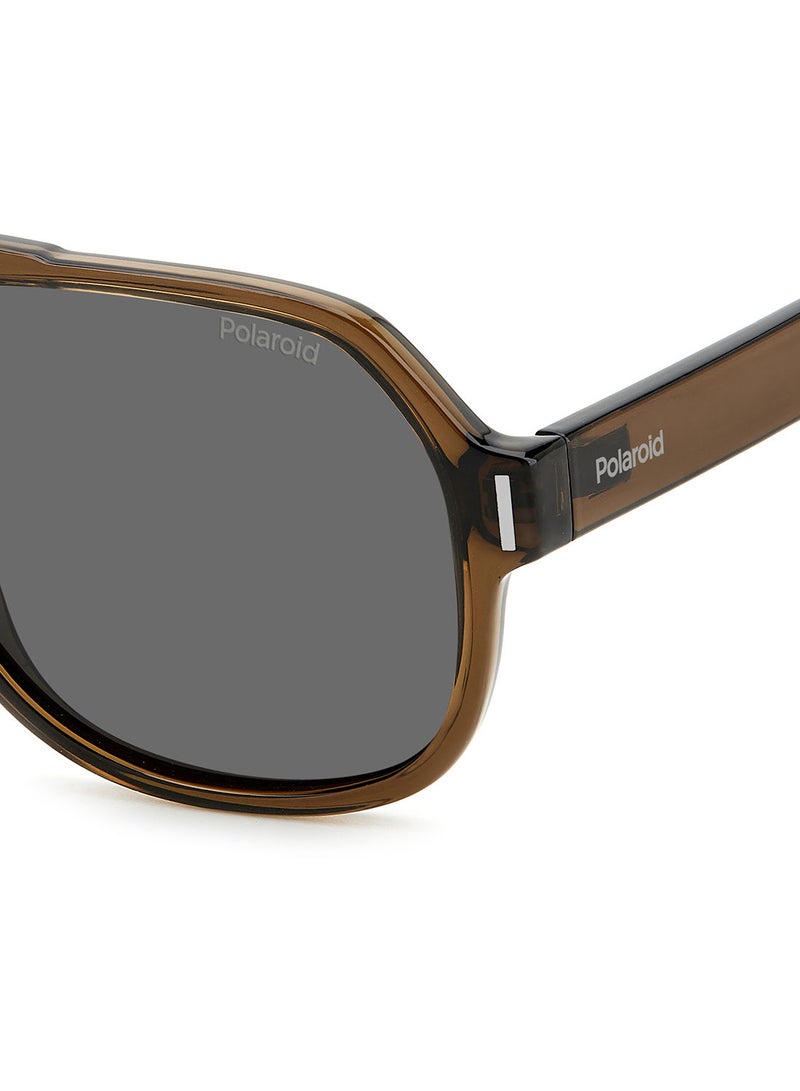 Polaroid نظارات شمسية واقية من الأشعة فوق البنفسجية للجنسين - Pld 6193/S بني 57 - حجم العدسة: 57 مم - Image 5