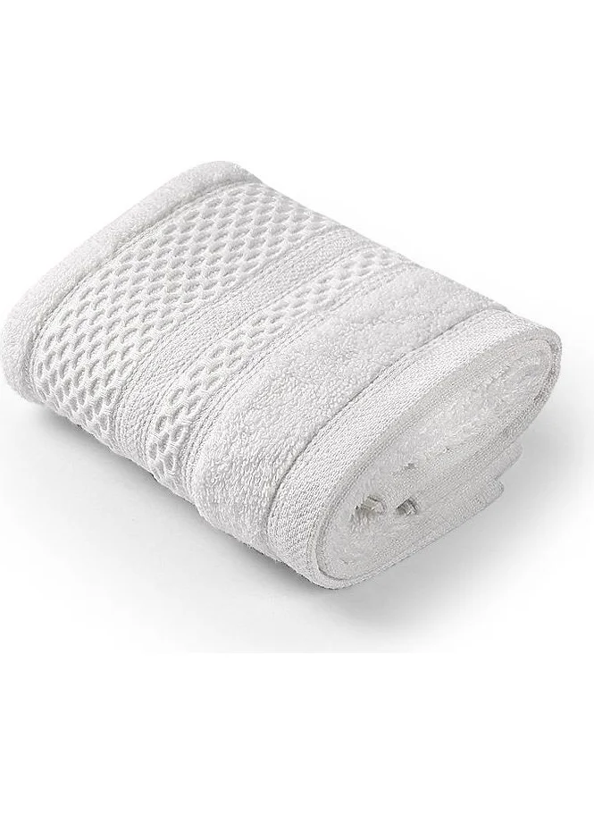 Bluenity Natural Cotton Bath Hand Towel Soft Rare 30X50 White