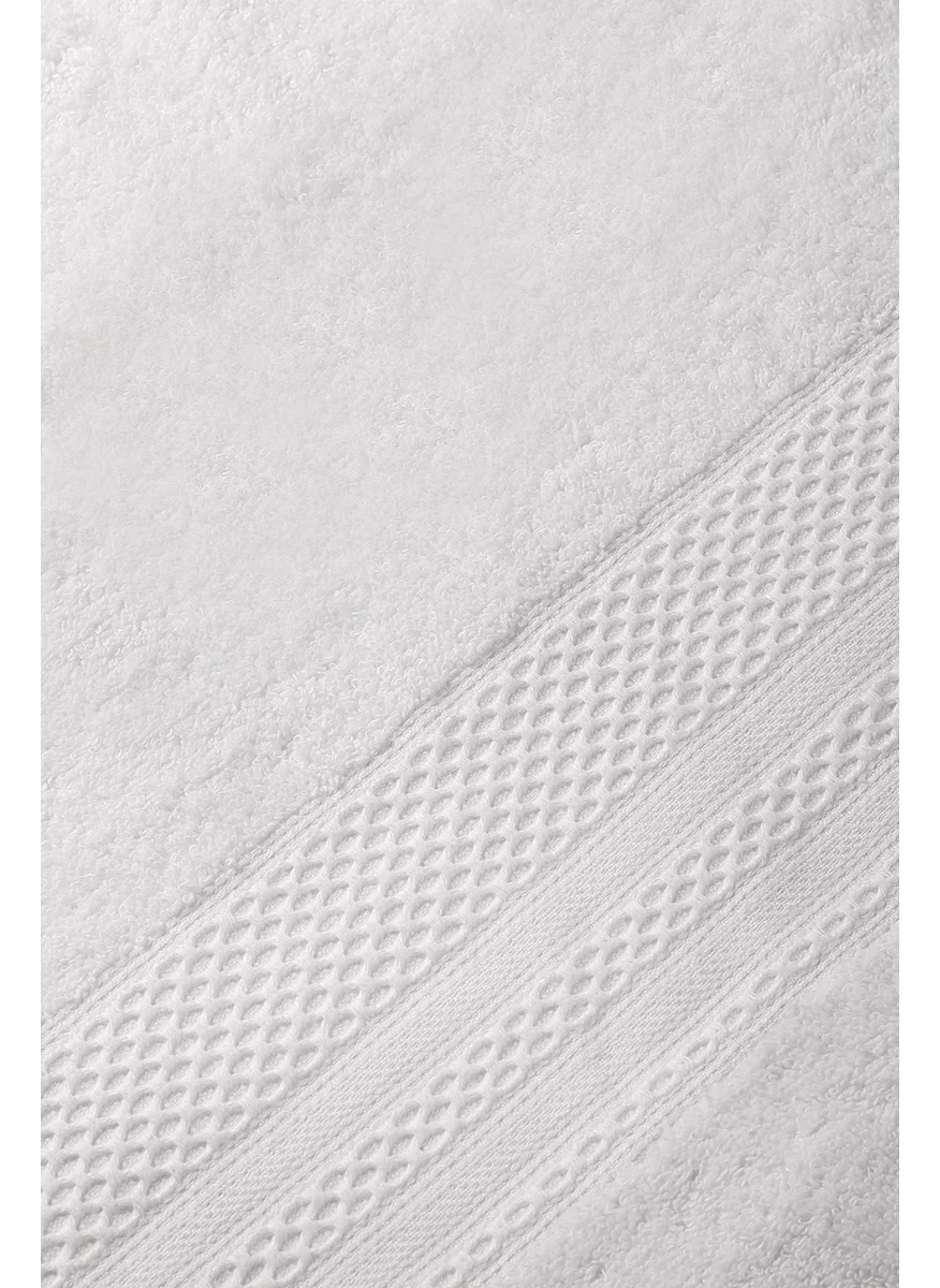 Bluenity Natural Cotton Bath Hand Towel Soft Rare 30X50 White
