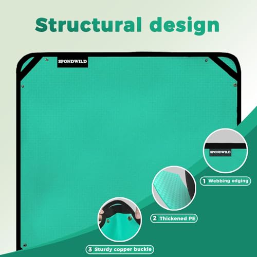 SPONDWILD Large Plant Transplanting Mat - Thickened Waterproof Potting Mat, Succulent Gardening Mat, Portable Repotting Mat for Mess Control (Pe-Green39.5"x39.5") - Image 3