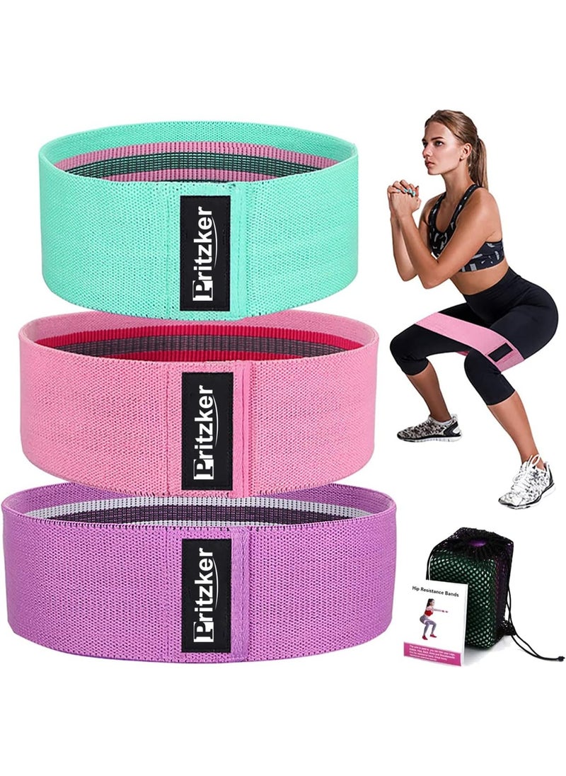 Pritzker Resistance Bands for Legs and Butt, Exercise Hip Bands Wide Booty Workout Sports Fitness Stretch Resistance Loops Anti Slip Elastic  - Image 1