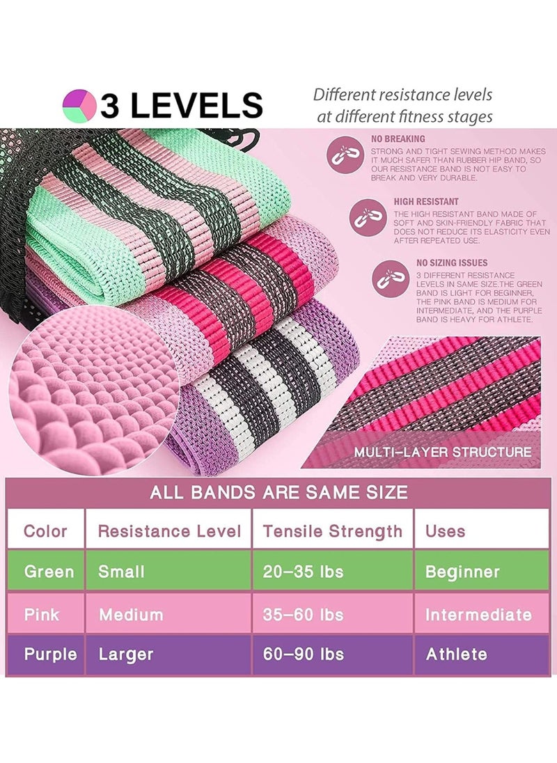 Pritzker Resistance Bands for Legs and Butt, Exercise Hip Bands Wide Booty Workout Sports Fitness Stretch Resistance Loops Anti Slip Elastic  - Image 2