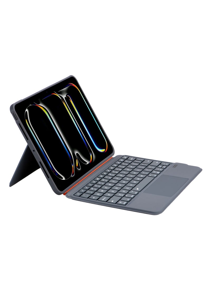 Rock Pow - Case with Keyboard, Ultralight Keyboard for iPad (A16) 11th 11 inch 2025 Gen iPad 11 Case/Case For iPad 10th Gen Case 2022 iPad 10 Case Slim Stand Soft Clear Transparent Shell Back with Pencil Holder Smart Cover for 11" iPad 11th 2025/10.9"iPad 10th Gen 2022 - Image 1