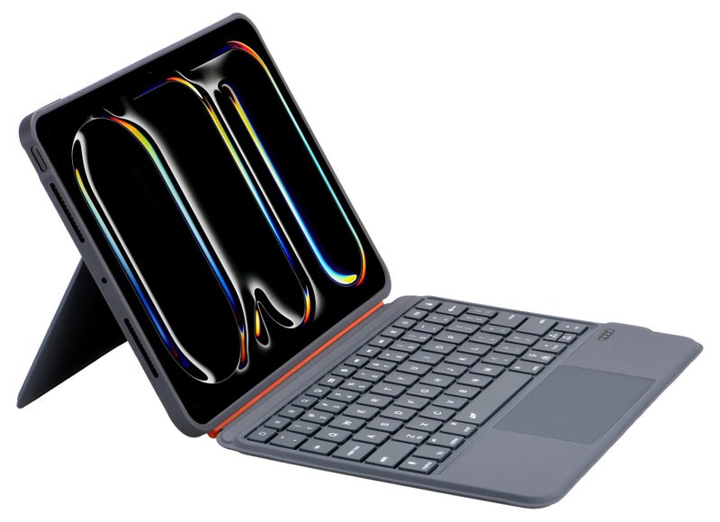 Rock Pow Case with Keyboard, Ultralight Keyboard for iPad (A16) 11th 11 inch 2025 Gen iPad 11 Case/Case For iPad 10th Gen Case 2022 iPad 10 Case Slim Stand Soft Clear Transparent Shell Back with Pencil Holder Smart Cover for 11" iPad 11th 2025/10.9"iPad 10th Gen 2022 - Image 1